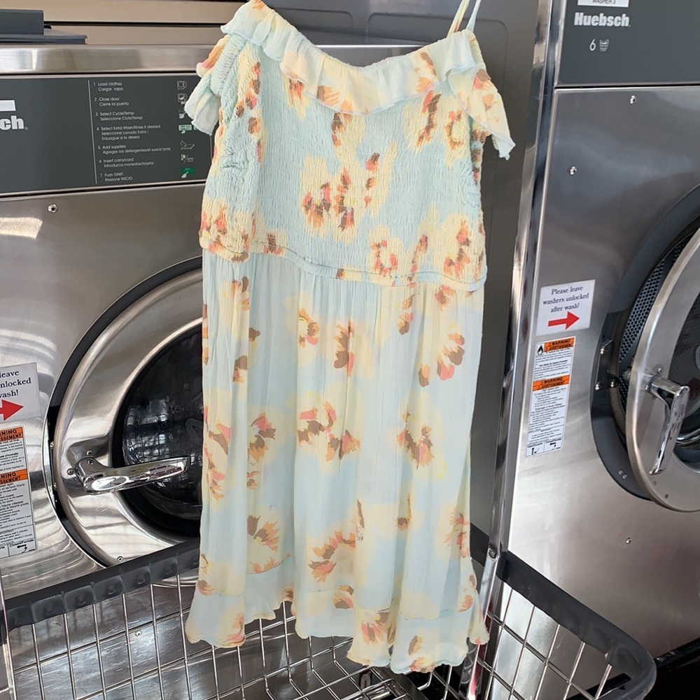 Urban Outfitters Baby Blue floral print Summer Sundress size medium